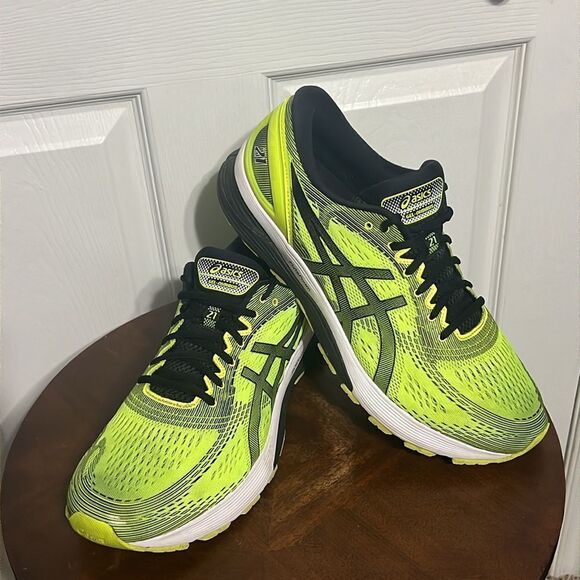 🔥🔥 ASICS GEL-Nimbus 21 Running Shoes Safety Yellow Men Sz 13 - Rare - PERFECT - Picture 3 of 14